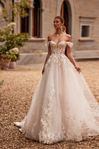 Princess wedding dress with falling sleeves Aurora from DAMA Couture (main picture)