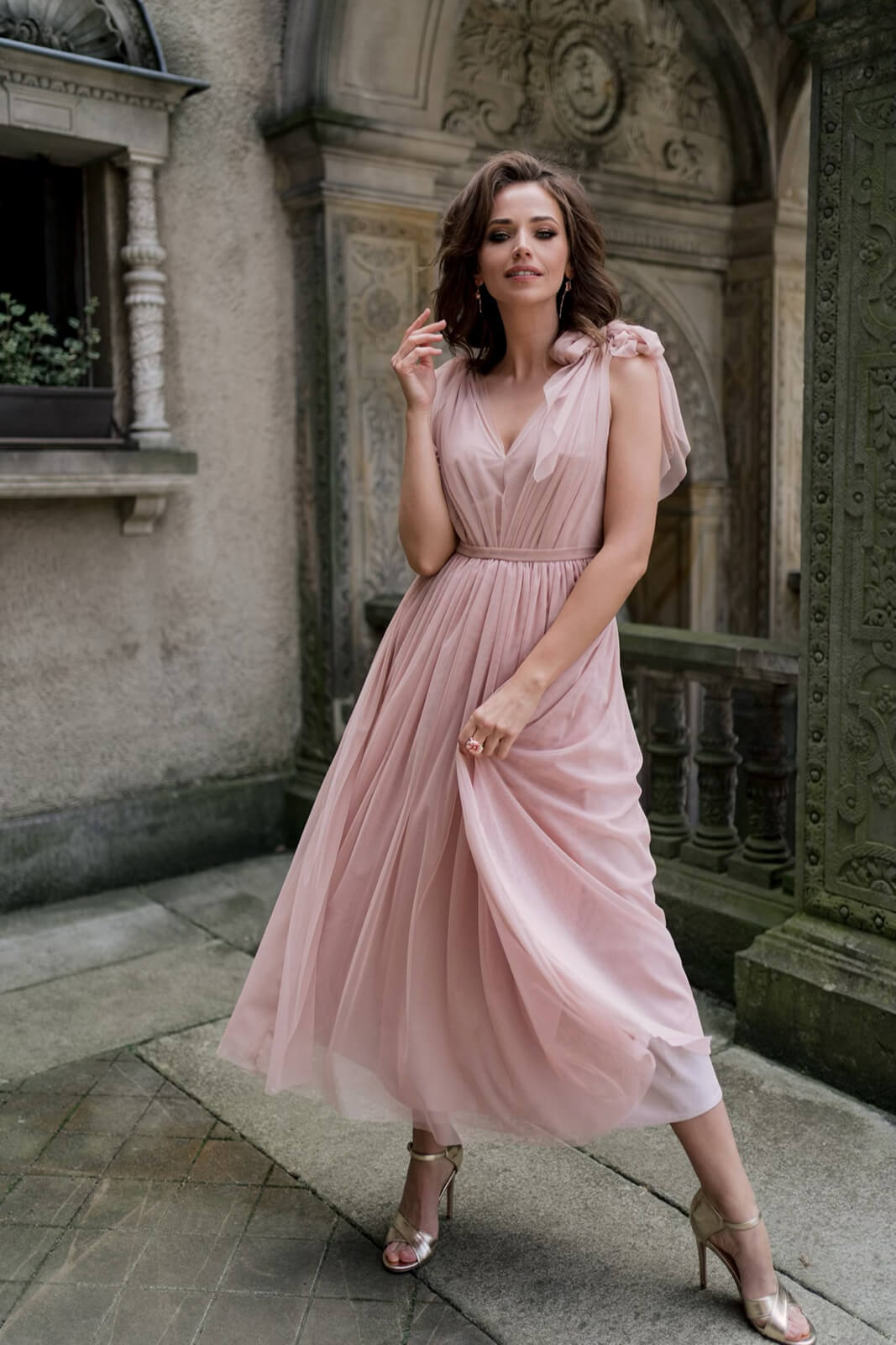 Cin Cin Pink – DAMA Couture short evening dress.