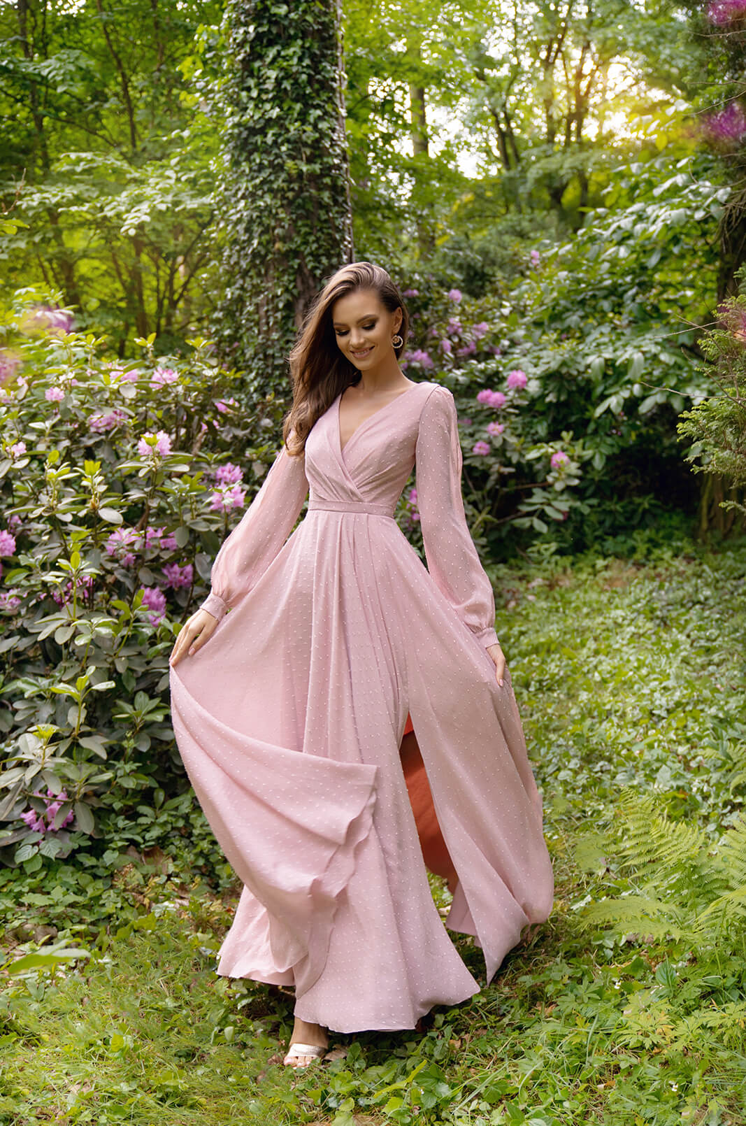 Piryt Pink – long evening dress by DAMA Couture.
