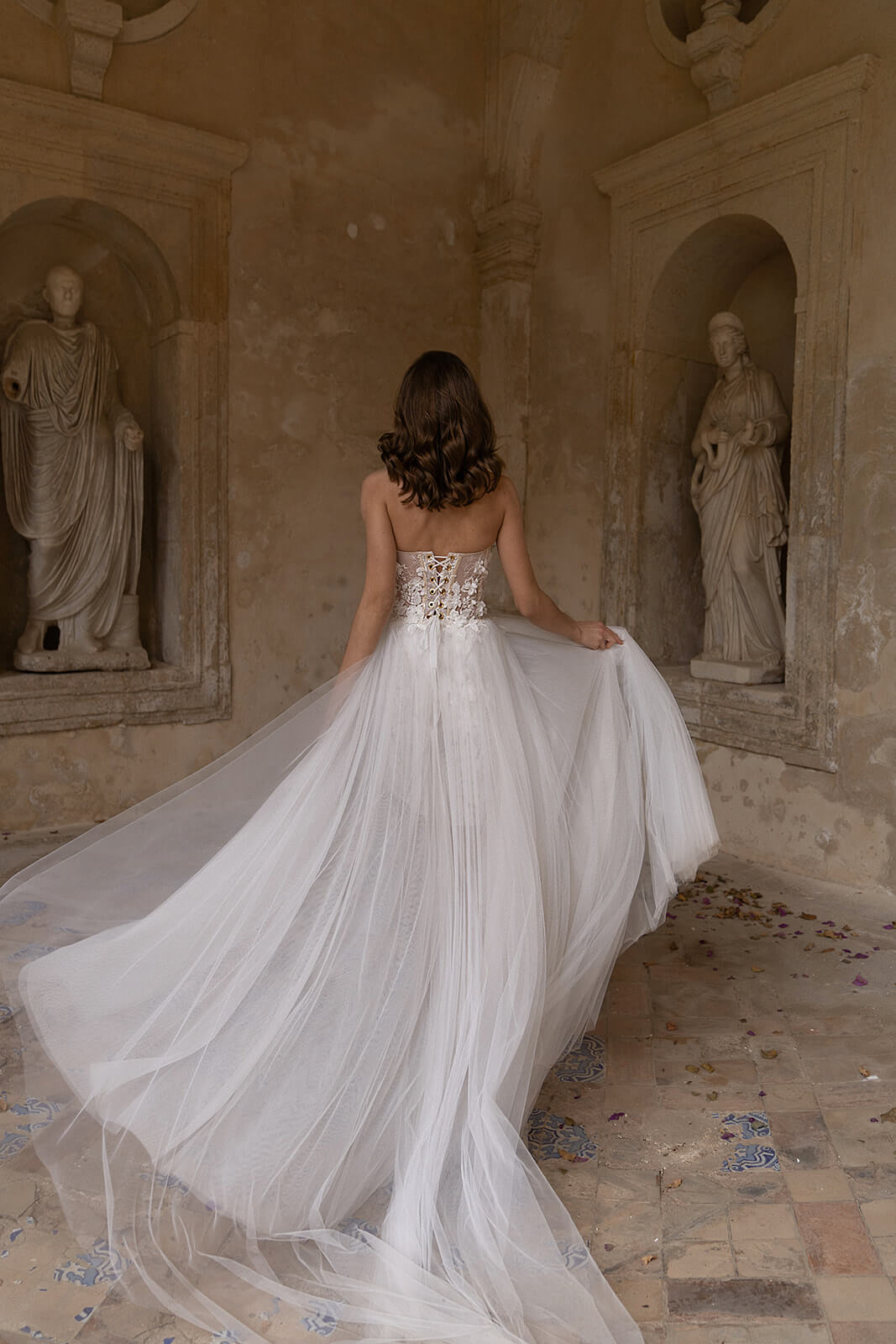 Penelope – DAMA Couture wedding dress, front view.