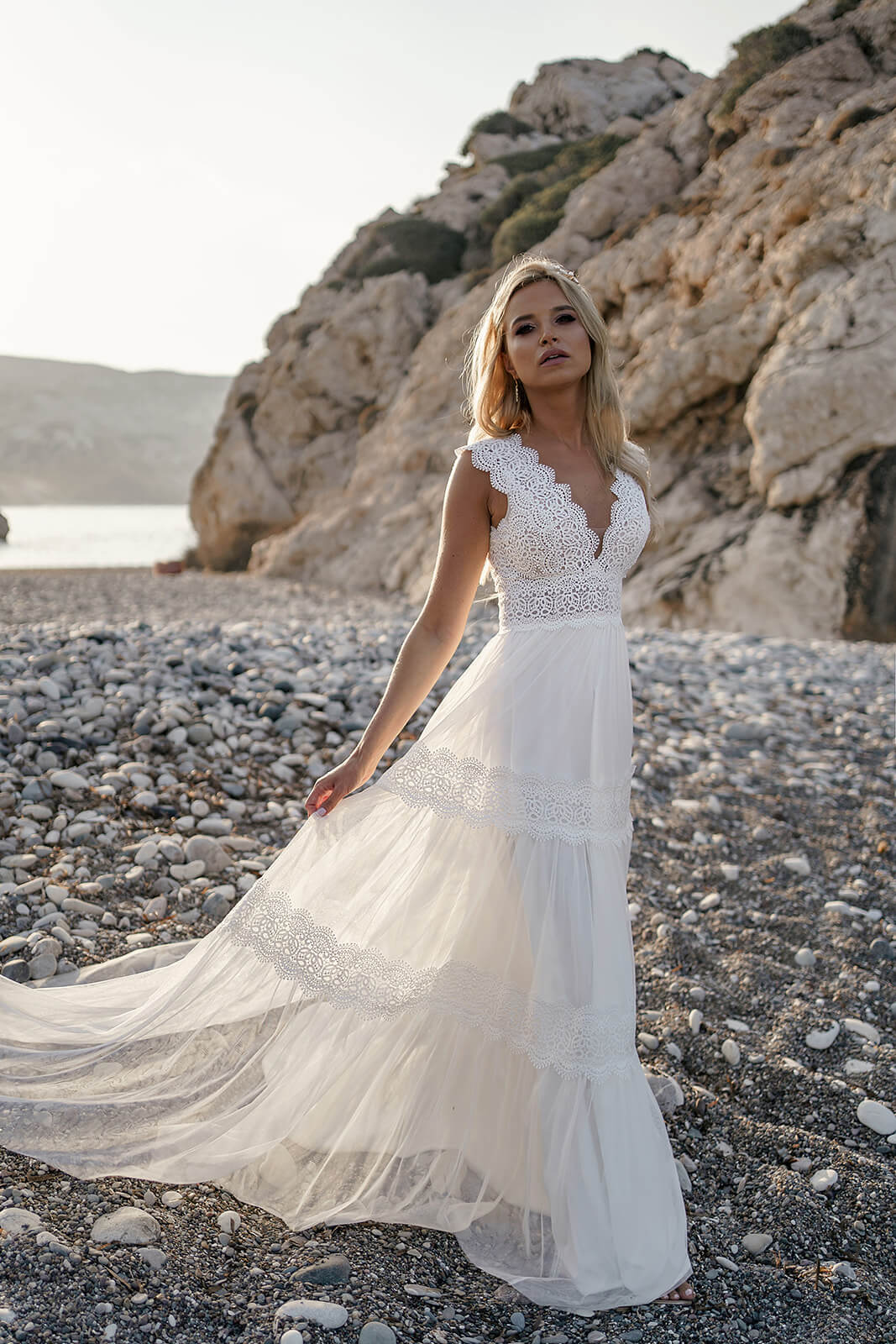 Wedding dress Lidia – DAMA Couture A-line wedding dress.