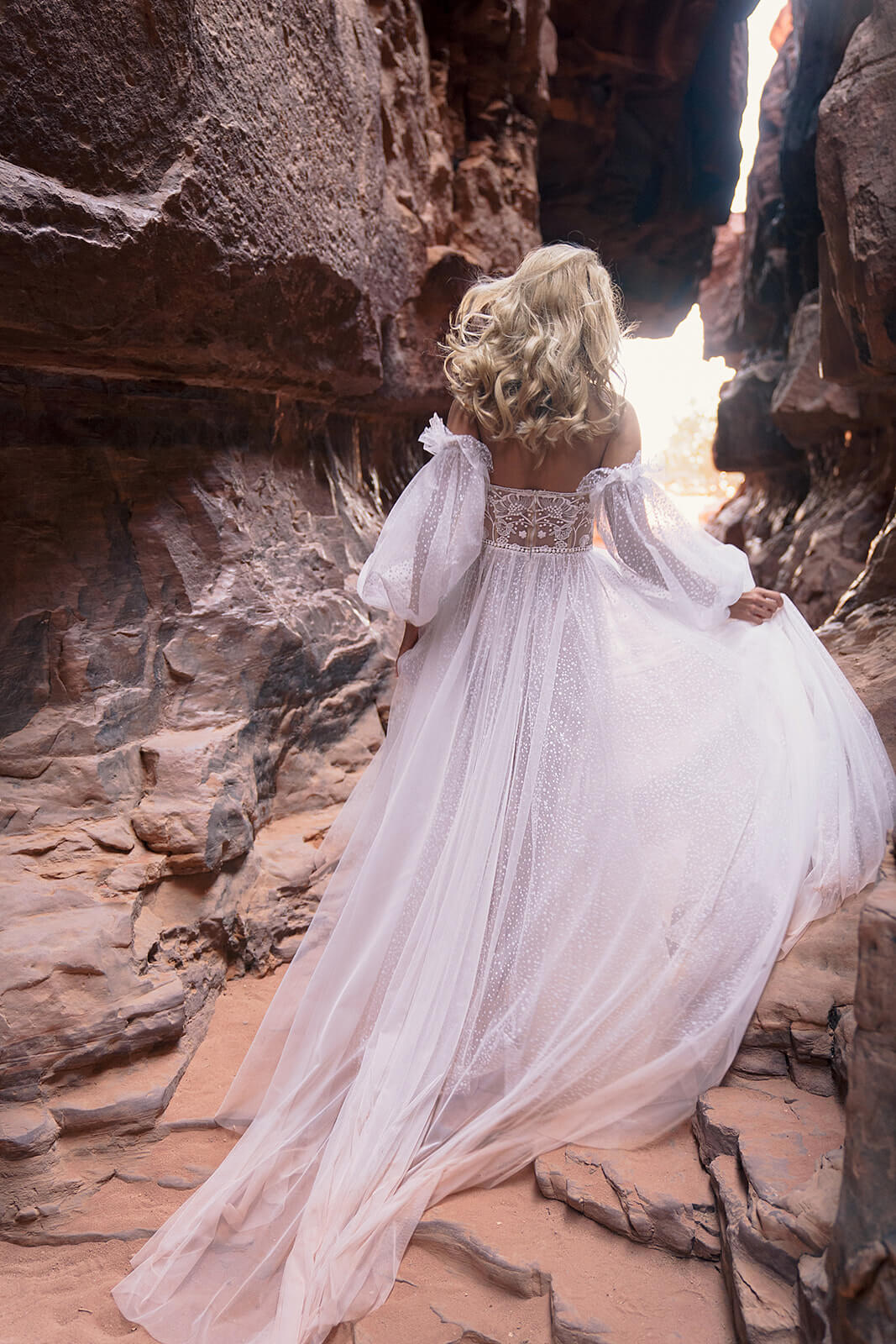 Wedding dress Shira – A-line wedding dress with long sleeves, DAMA Couture.