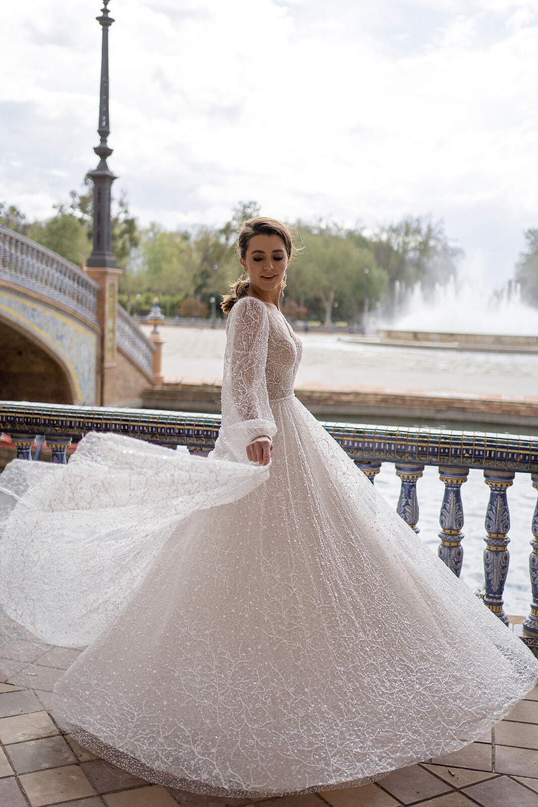 Suri – DAMA Couture wedding dress, front view.