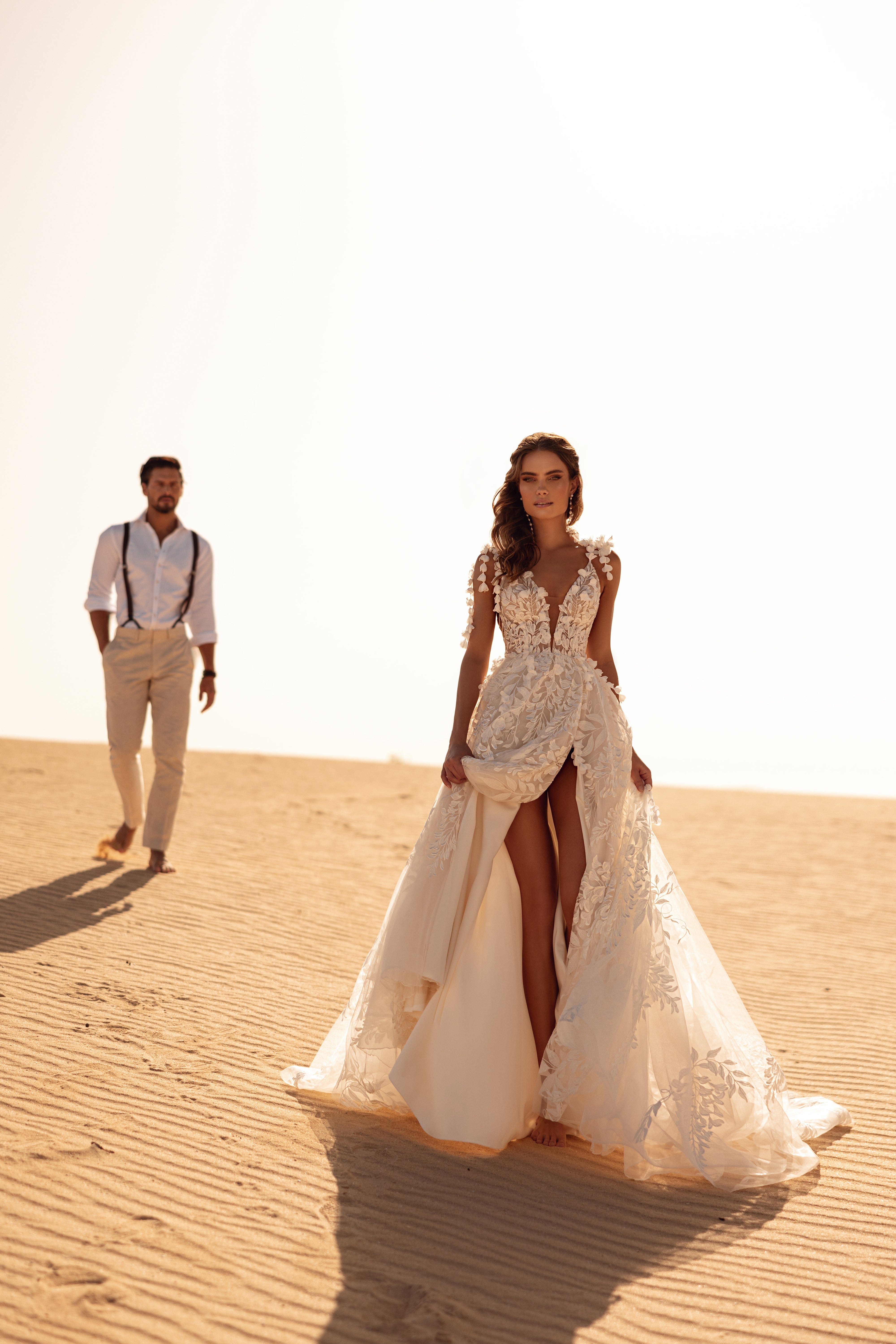 Wisteria – DAMA Couture wedding dress, front view.